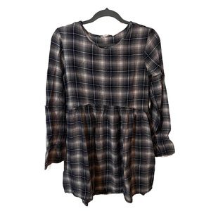 BCBGeneration navy blue plaid mini dress, size medium